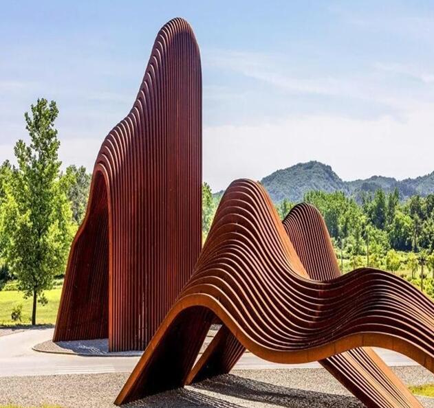 城中锈钢板造型